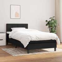 Boxspringbett mit Matratze Schwarz 80x200 cm Stoff Vidaxl Boxspringbett mit Matratze Schwarz 80x200 cm Stoff Vidaxl von VIDAXL
