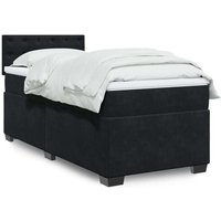 Boxspringbett mit Matratze Schwarz 90x200 cm Samt Vidaxl von VIDAXL