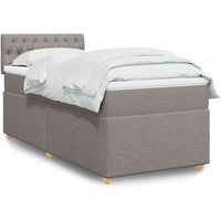 Boxspringbett mit Matratze Taupe 100x200 cm Stoff Vidaxl Boxspringbett mit Matratze Taupe 100x200 cm Stoff Vidaxl von VIDAXL