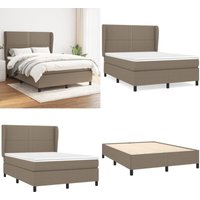 Boxspringbett mit Matratze Taupe 140x190 cm Stoff - Boxspringbett - Boxspringbetten - Home & Living - Taupe von VIDAXL