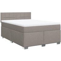 Boxspringbett mit Matratze Taupe 160x200 cm Stoff Vidaxl von VIDAXL
