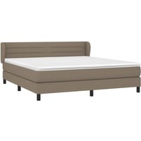 Boxspringbett mit Matratze Taupe 160x200 cm Stoff Vidaxl von VIDAXL