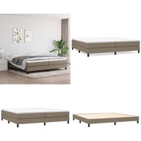 Vidaxl - Boxspringbett mit Matratze Taupe 200x200 cm Stoff - Boxspringbett - Doppelbett - Bettsystem - Tapete - Matratze - Home & Living von VIDAXL