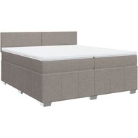 Boxspringbett mit Matratze Taupe 200x200 cm Stoff vidaXL von VIDAXL