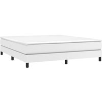 Boxspringbett mit Matratze Weiß 160x200 cm Kunstleder Vidaxl von VIDAXL