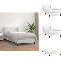 Vidaxl - Boxspringbett mit Matratze Weiß 80x200 cm Kunstleder - Boxspringbett - Betten - Doppelbett - Weißes Bett - Kunstlederbett Vidaxl - Boxspringbett mit Matratze Weiß 80x200 cm Kunstleder - Boxspringbett - Betten - Doppelbett - Weißes Bett - Kunstlederbett von VIDAXL