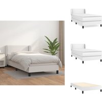 Vidaxl - Boxspringbett mit Matratze Weiß 90x190 cm Kunstleder - Boxspringbett - Betten - Doppelbett - Weißes Bett - Kunstleder Bett Vidaxl - Boxspringbett mit Matratze Weiß 90x190 cm Kunstleder - Boxspringbett - Betten - Doppelbett - Weißes Bett - Kunstleder Bett von VIDAXL