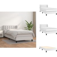 Vidaxl - Boxspringbett mit Matratze Weiß 90x200 cm Kunstleder - Boxspringbett - Betten - Doppelbett - Weißes Bett - Kunstlederbett Vidaxl - Boxspringbett mit Matratze Weiß 90x200 cm Kunstleder - Boxspringbett - Betten - Doppelbett - Weißes Bett - Kunstlederbett von VIDAXL
