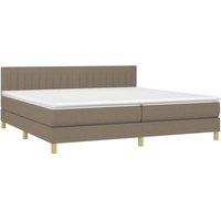 Vidaxl - Boxspringbett mit Matratze & led Taupe 200x200 cm Stoff Vidaxl - Boxspringbett mit Matratze & led Taupe 200x200 cm Stoff von VIDAXL