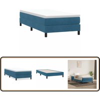 Vidaxl - Boxspringbett ohne Matratze Dunkelblau 100x210 cm Samt von VIDAXL