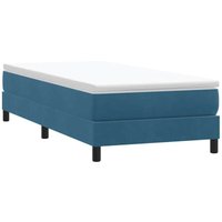 Boxspringbett ohne Matratze Dunkelblau 100x220 cm Samt vidaXL Boxspringbett ohne Matratze Dunkelblau 100x220 cm Samt vidaXL von VIDAXL