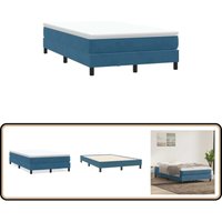 Vidaxl - Boxspringbett ohne Matratze Dunkelblau 120x210 cm Samt von VIDAXL