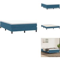 Boxspringbett ohne Matratze Dunkelblau 160x210 cm Samt - Boxspringbett - Boxspringbetten - Bett - Schlafzimmermöbel Boxspringbett ohne Matratze Dunkelblau 160x210 cm Samt - Boxspringbett - Boxspringbetten - Bett - Schlafzimmermöbel von VIDAXL