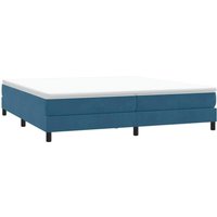 Boxspringbett ohne Matratze Dunkelblau 200x210 cm Samt Vidaxl von VIDAXL