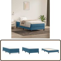 Vidaxl - Boxspringbett ohne Matratze Dunkelblau 80x220 cm Samt von VIDAXL