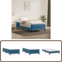 Boxspringbett ohne Matratze Dunkelblau 80x220 cm Samt - Vidaxl Boxspringbett ohne Matratze Dunkelblau 80x220 cm Samt - Vidaxl von VIDAXL