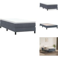 Boxspringbett ohne Matratze Dunkelgrau 100x210 cm Samt - Boxspringbett - Boxspringbetten - Bett - Schlafzimmermöbel Boxspringbett ohne Matratze Dunkelgrau 100x210 cm Samt - Boxspringbett - Boxspringbetten - Bett - Schlafzimmermöbel von VIDAXL