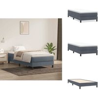 Boxspringbett ohne Matratze Dunkelgrau 100x220 cm Samt - Boxspringbett - Boxspringbetten - Bett - Schlafzimmermöbel von VIDAXL