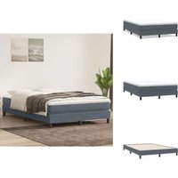 Boxspringbett ohne Matratze Dunkelgrau 140x220 cm Samt - Boxspringbett - Boxspringbetten - Bett - Schlafzimmermöbel Boxspringbett ohne Matratze Dunkelgrau 140x220 cm Samt - Boxspringbett - Boxspringbetten - Bett - Schlafzimmermöbel von VIDAXL