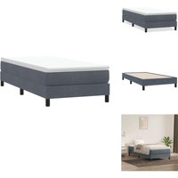 Boxspringbett ohne Matratze Dunkelgrau 80x210 cm Samt - Boxspringbett - Boxspringbetten - Bett - Schlafzimmermöbel Boxspringbett ohne Matratze Dunkelgrau 80x210 cm Samt - Boxspringbett - Boxspringbetten - Bett - Schlafzimmermöbel von VIDAXL