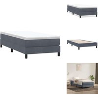 Boxspringbett ohne Matratze Dunkelgrau 90x210 cm Samt - Boxspringbett - Boxspringbetten - Bett - Schlafzimmermöbel Boxspringbett ohne Matratze Dunkelgrau 90x210 cm Samt - Boxspringbett - Boxspringbetten - Bett - Schlafzimmermöbel von VIDAXL