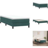 Boxspringbett ohne Matratze Dunkelgrün 100x210 cm Samt - Boxspringbett - Boxspringbetten - Bett - Schlafzimmermöbel von VIDAXL