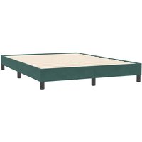 Vidaxl - Boxspringbett ohne Matratze Dunkelgrün 140x210 cm Samt von VIDAXL