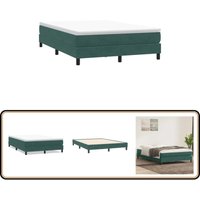 Vidaxl - Boxspringbett ohne Matratze Dunkelgrün 140x210 cm Samt von VIDAXL