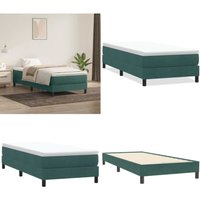 Boxspringbett ohne Matratze Dunkelgrün 80x220 cm Samt - Vidaxl Boxspringbett ohne Matratze Dunkelgrün 80x220 cm Samt - Vidaxl von VIDAXL