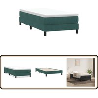 Vidaxl - Boxspringbett ohne Matratze Dunkelgrün 90x210 cm Samt von VIDAXL