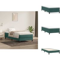 Boxspringbett ohne Matratze Dunkelgrün 90x220 cm Samt - Boxspringbett - Boxspringbetten - Bett - Schlafzimmermöbel von VIDAXL
