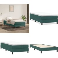 Boxspringbett ohne Matratze Dunkelgrün 90x220 cm Samt - Vidaxl von VIDAXL