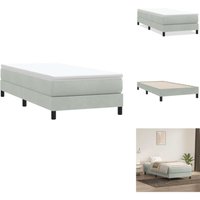 Boxspringbett ohne Matratze Hellgrau 100x210 cm Samt - Boxspringbett - Boxspringbetten - Bett - Schlafzimmermöbel Boxspringbett ohne Matratze Hellgrau 100x210 cm Samt - Boxspringbett - Boxspringbetten - Bett - Schlafzimmermöbel von VIDAXL