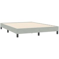 Boxspringbett ohne Matratze Hellgrau 160x210 cm Samt vidaXL Boxspringbett ohne Matratze Hellgrau 160x210 cm Samt vidaXL von VIDAXL