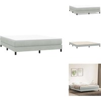 Boxspringbett ohne Matratze Hellgrau 180x210 cm Samt - Boxspringbett - Boxspringbetten - Bett - Schlafzimmermöbel Boxspringbett ohne Matratze Hellgrau 180x210 cm Samt - Boxspringbett - Boxspringbetten - Bett - Schlafzimmermöbel von VIDAXL