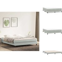 Boxspringbett ohne Matratze Hellgrau 180x220 cm Samt - Boxspringbett - Boxspringbetten - Bett - Schlafzimmermöbel Boxspringbett ohne Matratze Hellgrau 180x220 cm Samt - Boxspringbett - Boxspringbetten - Bett - Schlafzimmermöbel von VIDAXL
