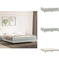 Boxspringbett ohne Matratze Hellgrau 200x210 cm Samt - Boxspringbett - Boxspringbetten - Bett - Schlafzimmermöbel Boxspringbett ohne Matratze Hellgrau 200x210 cm Samt - Boxspringbett - Boxspringbetten - Bett - Schlafzimmermöbel von VIDAXL