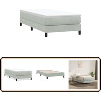 Vidaxl - Boxspringbett ohne Matratze Hellgrau 80x210 cm Samt Vidaxl - Boxspringbett ohne Matratze Hellgrau 80x210 cm Samt von VIDAXL