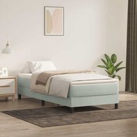Vidaxl - Boxspringbett ohne Matratze Hellgrau 80x220 cm Samt Vidaxl - Boxspringbett ohne Matratze Hellgrau 80x220 cm Samt von VIDAXL