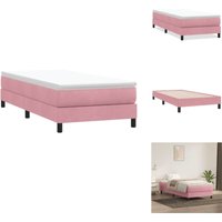 Boxspringbett ohne Matratze Rosa 100x210 cm Samt - Boxspringbett - Boxspringbetten - Bett - Schlafzimmermöbel Boxspringbett ohne Matratze Rosa 100x210 cm Samt - Boxspringbett - Boxspringbetten - Bett - Schlafzimmermöbel von VIDAXL