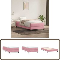 Boxspringbett ohne Matratze Rosa 100x220 cm Samt - Vidaxl Boxspringbett ohne Matratze Rosa 100x220 cm Samt - Vidaxl von VIDAXL