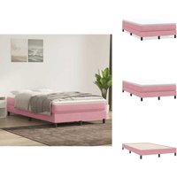 Boxspringbett ohne Matratze Rosa 120x220 cm Samt - Boxspringbett - Boxspringbetten - Bett - Schlafzimmermöbel Boxspringbett ohne Matratze Rosa 120x220 cm Samt - Boxspringbett - Boxspringbetten - Bett - Schlafzimmermöbel von VIDAXL