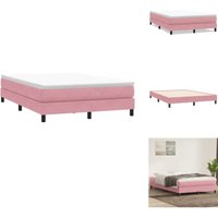 Boxspringbett ohne Matratze Rosa 140x210 cm Samt - Boxspringbett - Boxspringbetten - Bett - Schlafzimmermöbel Boxspringbett ohne Matratze Rosa 140x210 cm Samt - Boxspringbett - Boxspringbetten - Bett - Schlafzimmermöbel von VIDAXL