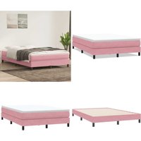Boxspringbett ohne Matratze Rosa 140x220 cm Samt - Vidaxl Boxspringbett ohne Matratze Rosa 140x220 cm Samt - Vidaxl von VIDAXL