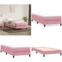 Boxspringbett ohne Matratze Rosa 80x220 cm Samt - Vidaxl von VIDAXL