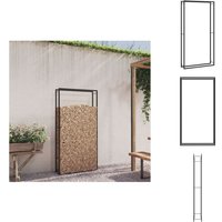 Vidaxl - Brennholzregal Mattschwarz 110x28x214 cm Stahl - Brennholzregal - Kaminholzlagerung - Stahl Regal - Outdoor Regalsystem - Wetterfest von VIDAXL