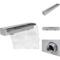 Brunnen & Wasserfälle - Living Pool-Wasserfall Fontäne Rechteckig Edelstahl 60 cm - Silber Brunnen & Wasserfälle - Living Pool-Wasserfall Fontäne Rechteckig Edelstahl 60 cm - Silber von VIDAXL
