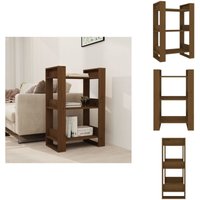 Bücherregal/Raumteiler Honigbraun 60x35x91 cm Massivholz - Holzregal - Buche - Bücherregal Massiv - Regal Wohnzimmer - Raumteiler von VIDAXL