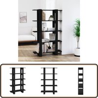 Vidaxl - Bücherregal/Raumteiler Schwarz 100x30x160 cm - Bucherregal - Raumteiler - Holzmöbel - Schwarz - Eichefarbenes Furnier Vidaxl - Bücherregal/Raumteiler Schwarz 100x30x160 cm - Bucherregal - Raumteiler - Holzmöbel - Schwarz - Eichefarbenes Furnier von VIDAXL