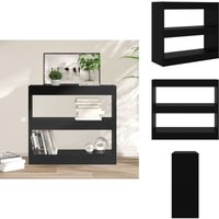 Vidaxl - Bücherregal/Raumteiler Schwarz 80x30x72 cm - Bucherregal - Raumteiler - Holzmöbel - Schwarz - Wohnzimmerdeko Vidaxl - Bücherregal/Raumteiler Schwarz 80x30x72 cm - Bucherregal - Raumteiler - Holzmöbel - Schwarz - Wohnzimmerdeko von VIDAXL